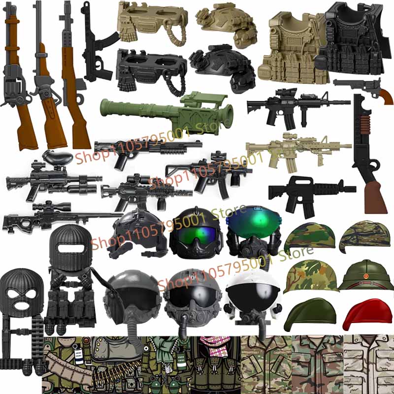 3D Printing Lego Bricks - Figur Tentara Militer AS, Blok Bangunan,