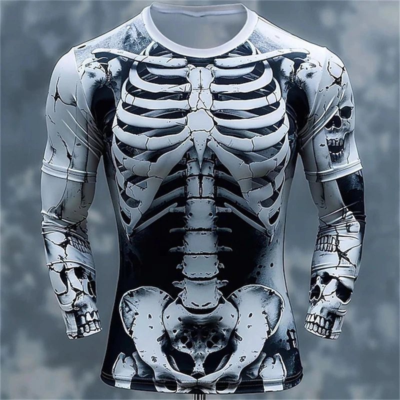 3D Printing Custom - Kaos Pria Lengan Panjang dengan Motif