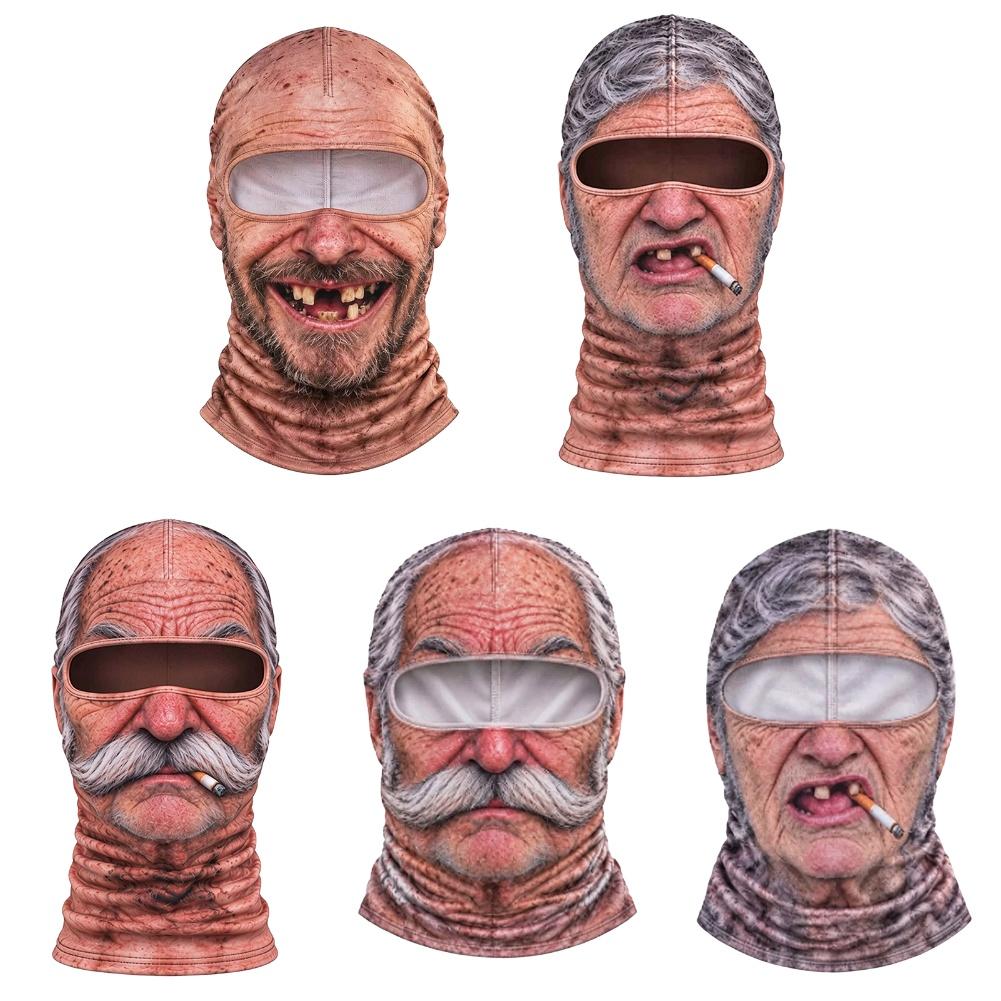 3D Printing Mask - 1 buah Balaclava dengan Motif Wajah