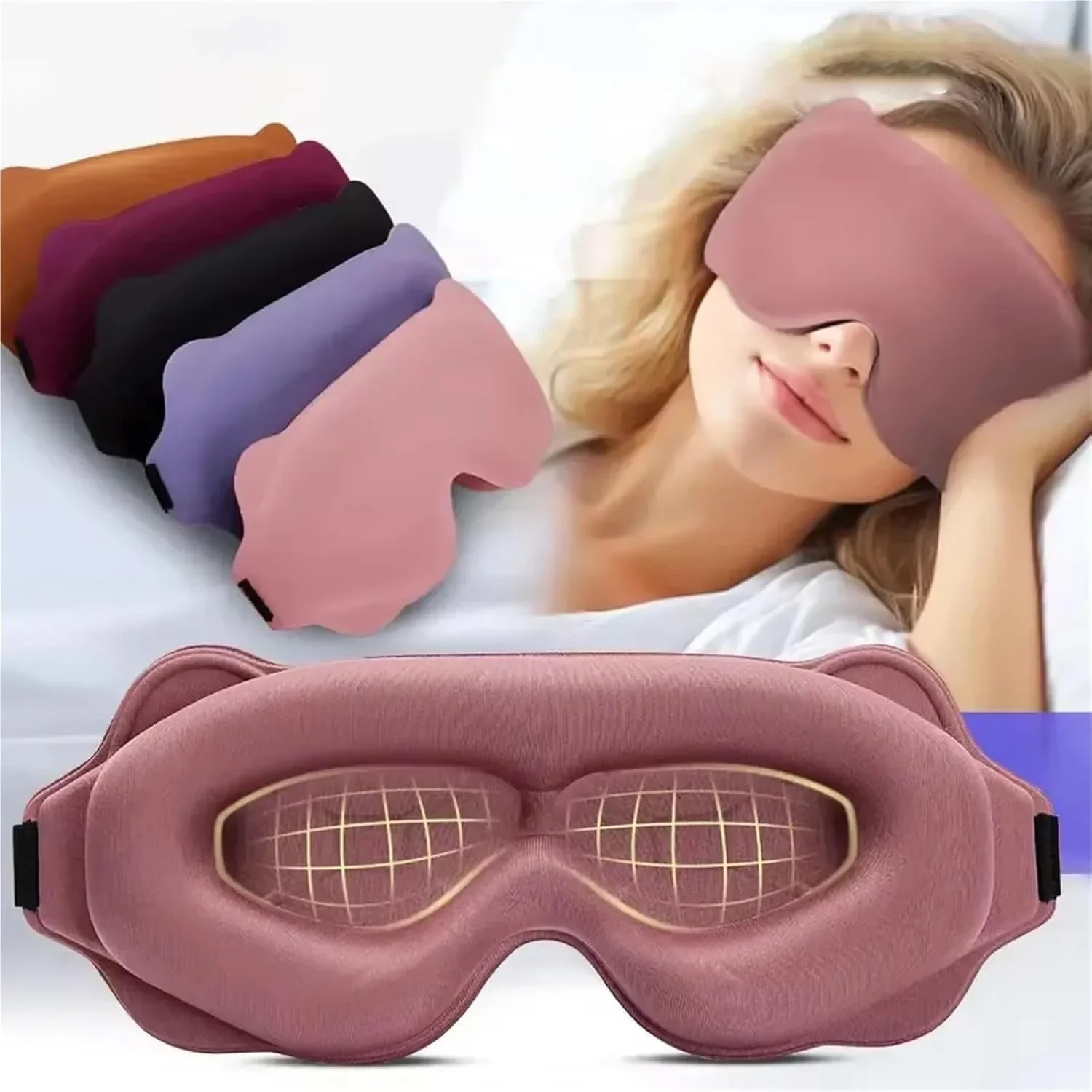 3D Printing Mask - Masker Tidur 3D, Menghalangi Cahaya, Masker