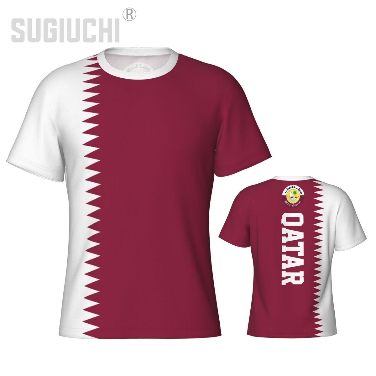 Kaos Olahraga Ketat Bendera Qa - 3D Printing Qatar ulasan dan harga