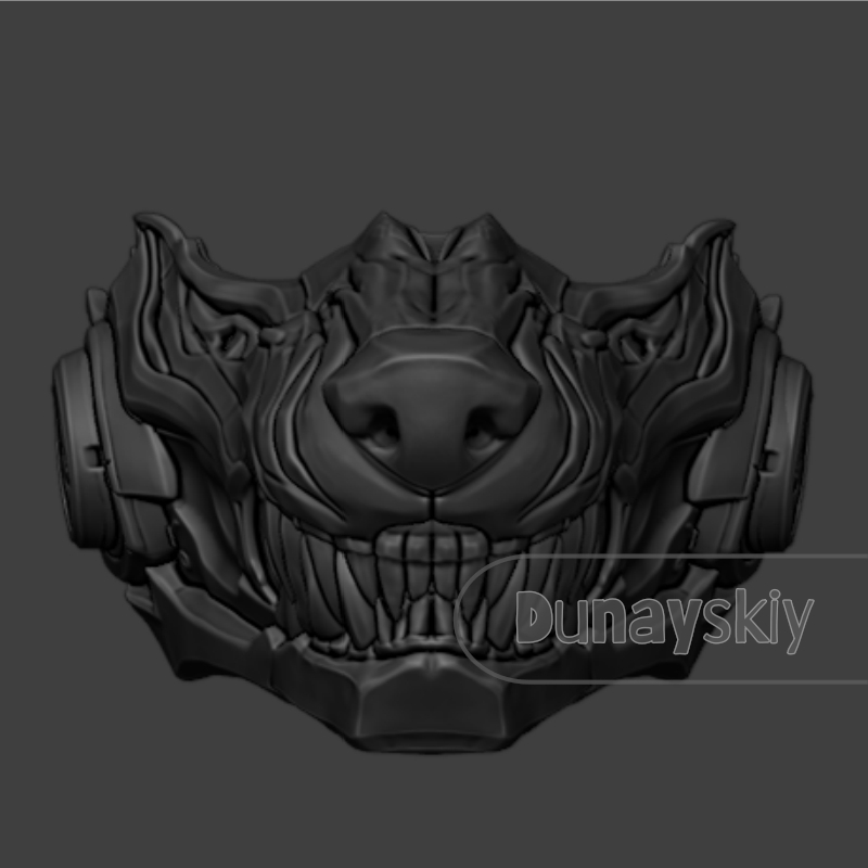Topeng Serigala Valko Love and - 3D Printing Mask ulasan dan harga