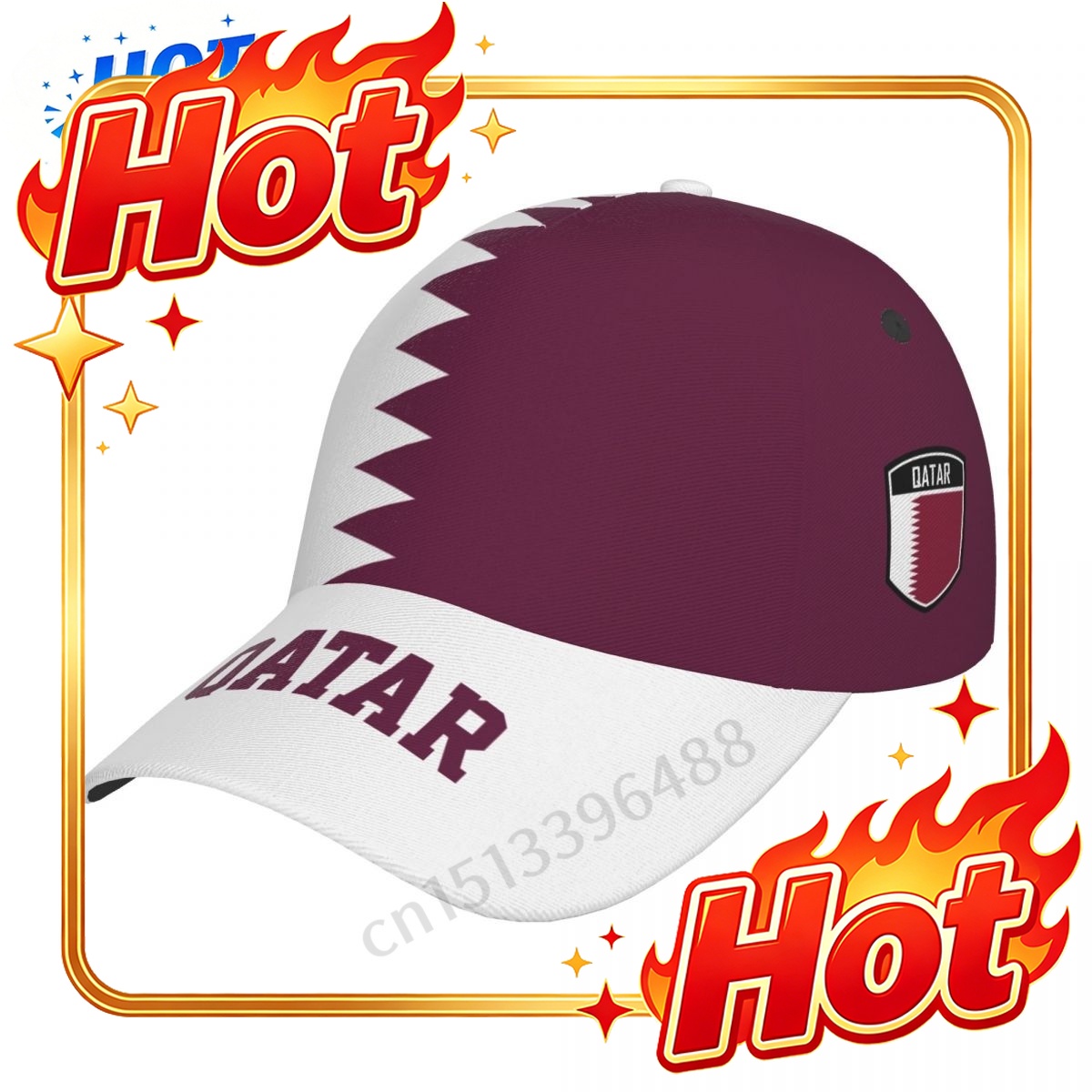 Topi Kustom 2025 Bendera Qatar - 3D Printing Qatar ulasan dan harga