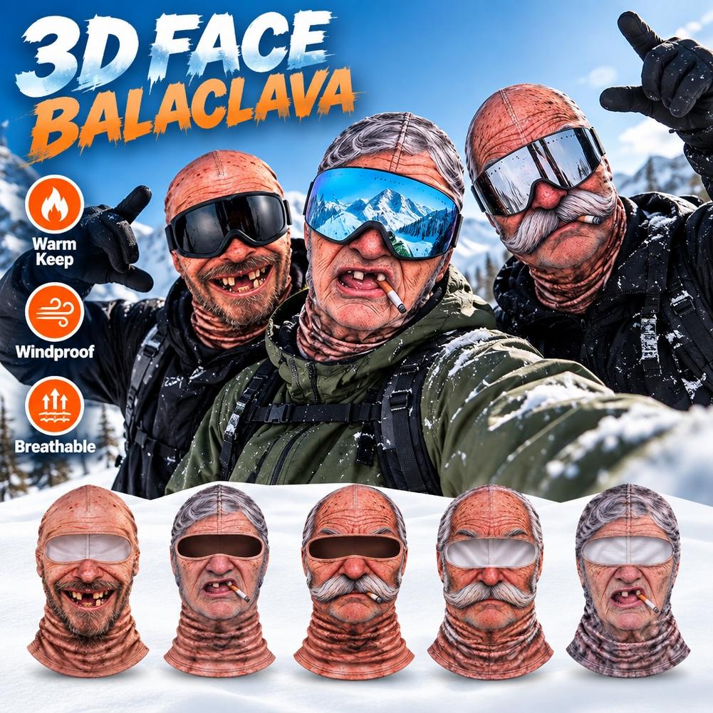 Topeng Ski Pria Tua, Lucu, Rea - 3D Printing Mask ulasan dan harga