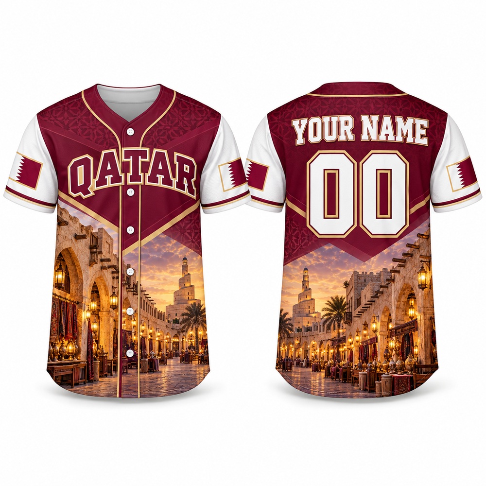 Kaos Baseball Qatar Doha dan M - 3D Printing Qatar ulasan dan harga