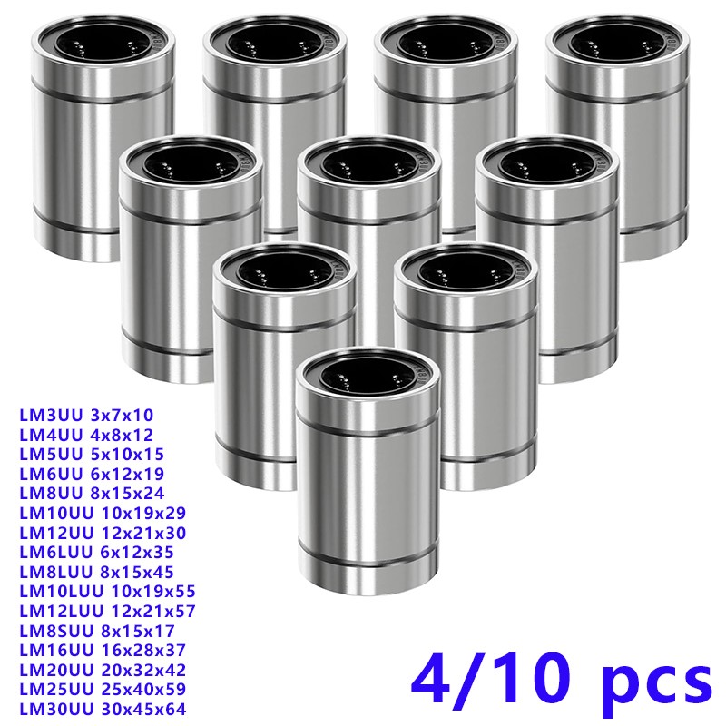 4/10 Buah LM8UU LM10UU LM16UU  - 3D Printing Guide ulasan dan harga